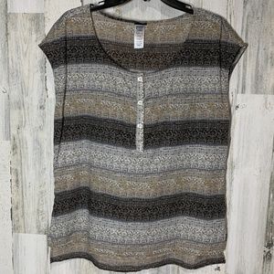 Patagonia Gray & Gold Sleeveless Sedum Henley